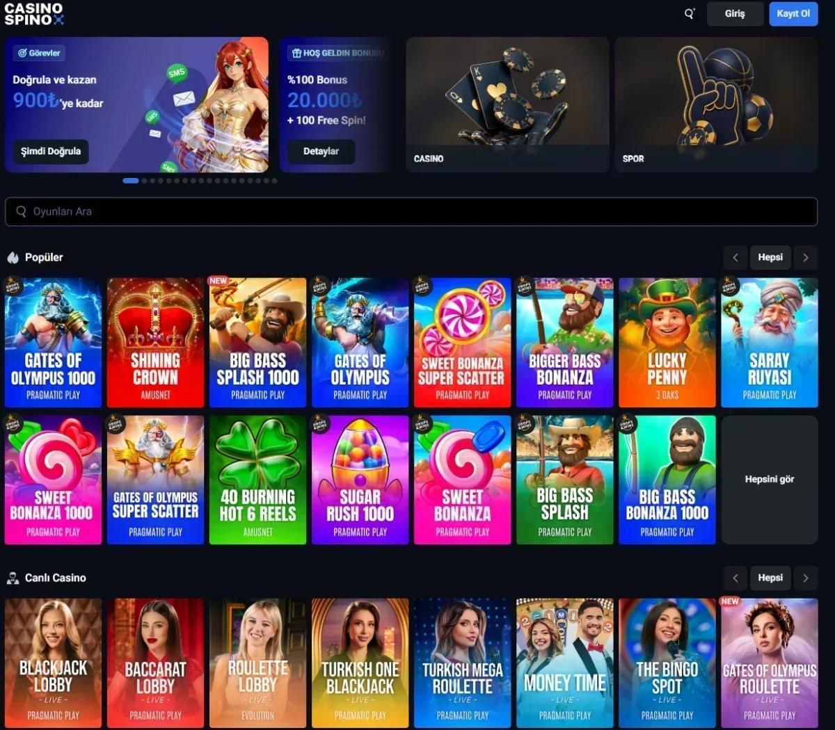 Casino Spino ekran görüntüsü
